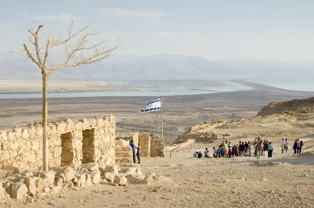 Masada fortress with Dead Sea