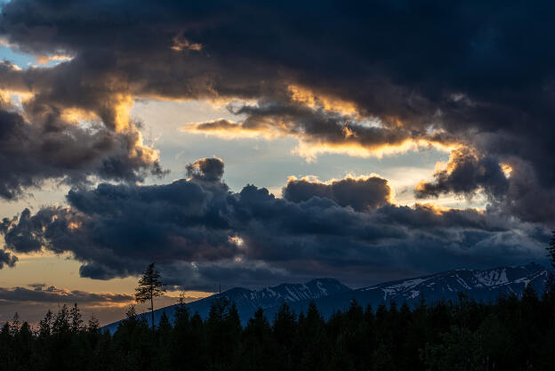 Evening sky in High Tatras