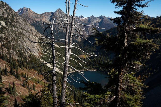 North Cascades: Maple Pass trail - view to Lake Ann