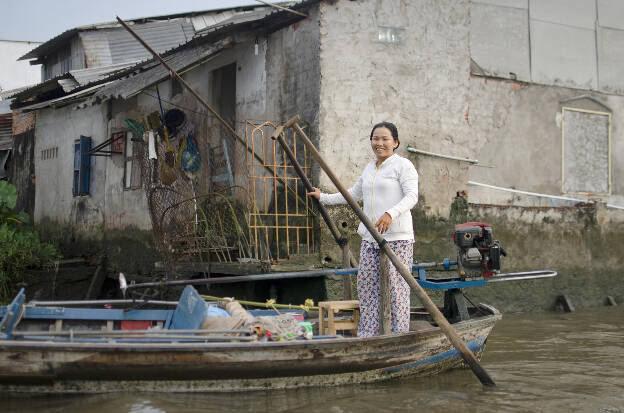 Life on boats in Mekong delta