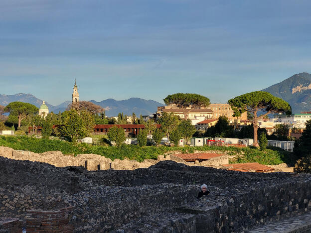 View over Pompei ruins
