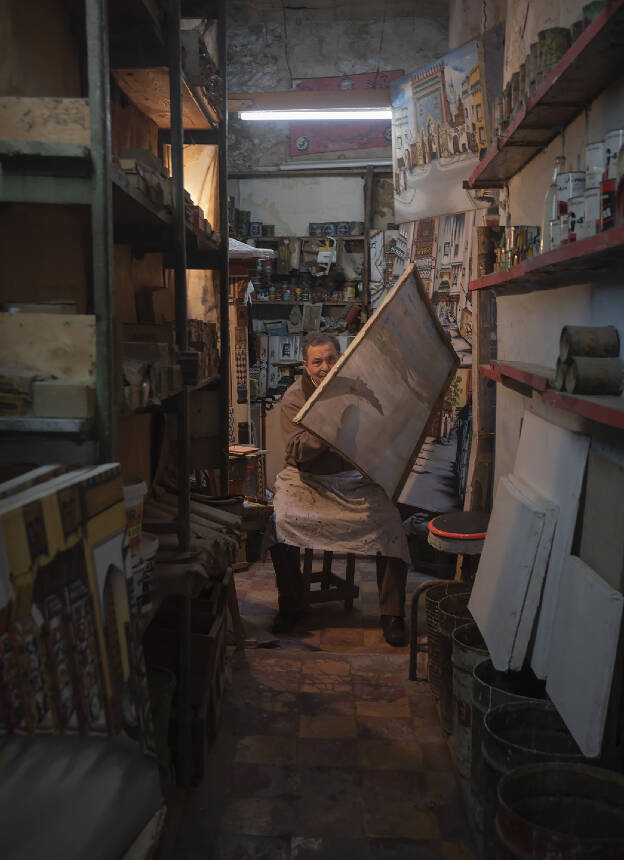 Fes: Painter's (work)shop in old town