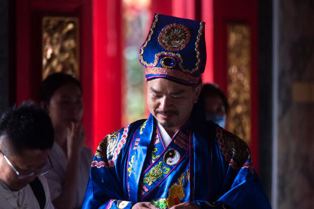 Sun-Moon Lake, Taiwan: Ceremony at Wenwu Temple