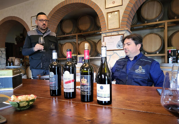 Wine tasting at Spadafora winery