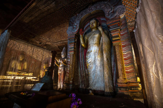 Buddha statue at Cave Temple in Dambulla, Sri Lanka