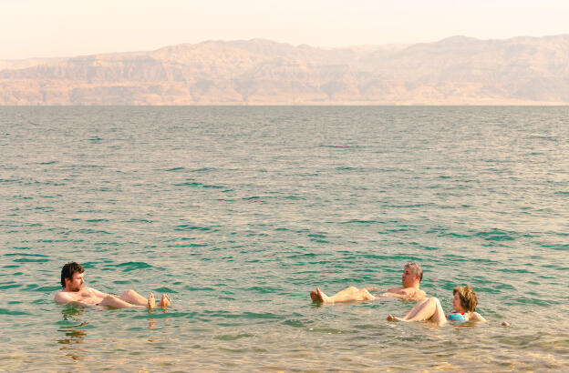 Swimming in Dead Sea