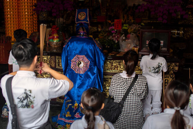 Sun-Moon Lake, Taiwan: Ceremony at Wenwu Temple