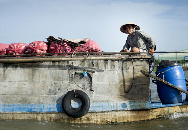 Life on boats in Mekong delta