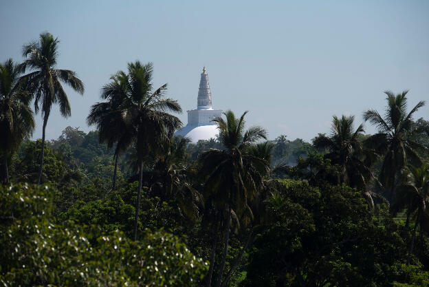 View to Ruwanweli Maha Seya, Anuradhapura, Sri Lanka