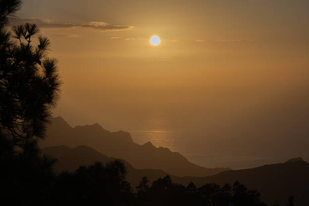 Sunset in Área recreativa Tamadaba