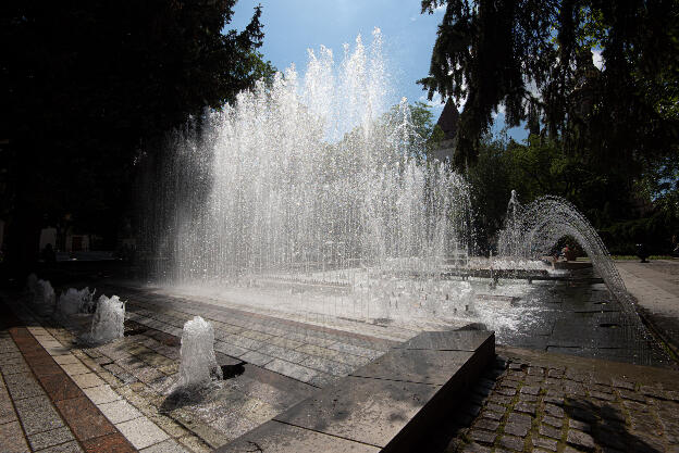 Water fountain ballet in Košice