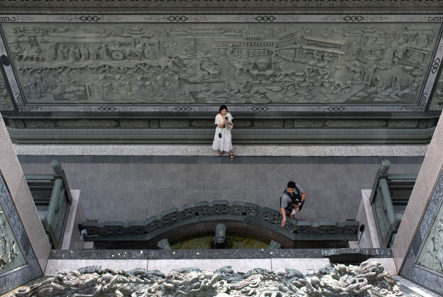 Sun-Moon Lake, Taiwan: Fountain at Wenwu Temple