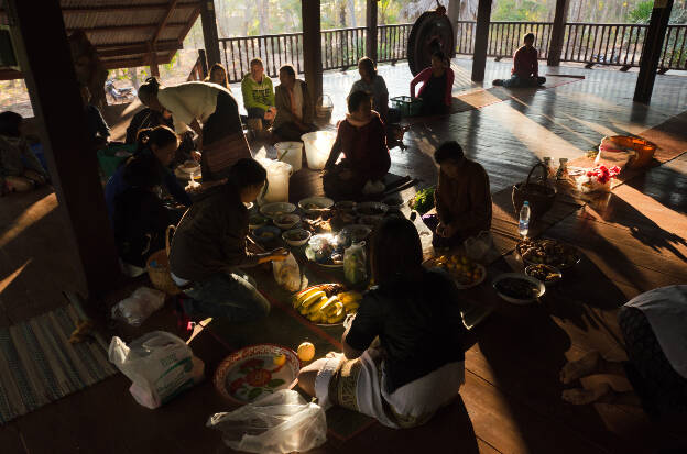New Year's celebration at village temple