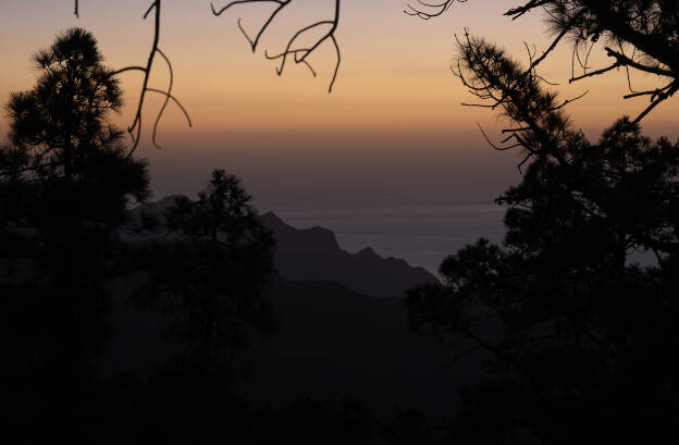 Sunset in Área recreativa Tamadaba